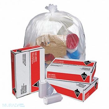 TOUGH GUY Trash Bags 10 gal Clear PK1000, 1CF86