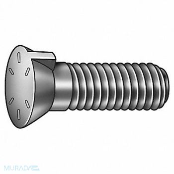 GRAINGER APPROVED Plow Bolt Fastener L 7 1/2 in PK25, 4RWN4