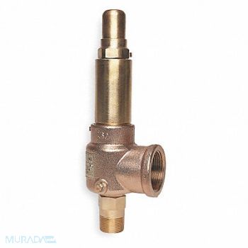 APOLLO D4492 POP Safety Valve 3/4 In 75 psi Bronze, 1WXK3