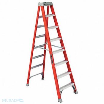LOUISVILLE Stepladder Fiberglass 8 ft H 300 lb Cap, 1CMP8