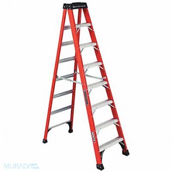 LOUISVILLE Stepladder Fiberglass 8 ft H 375 lb Cap, 1CMR5