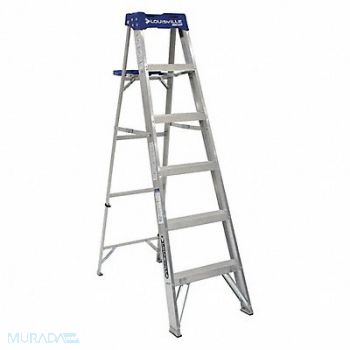 LOUISVILLE Stepladder Aluminum 6 ft H 250 lb Cap., 1CMR8