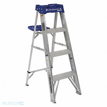 LOUISVILLE Stepladder Aluminum 4 ft H 250 lb Cap., 1CMT1