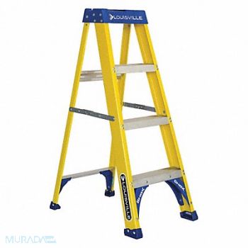 LOUISVILLE Stepladder Fiberglass 4 ft H 250 lb Cap, 1CMT2