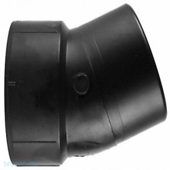 GRAINGER APPROVED 22-1/2 Degree Street Elbow 3 in ABS, 1CNU1