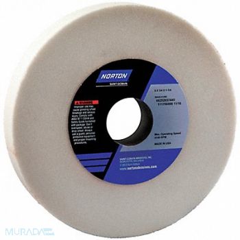 NORTON Grinding Wheel T1 6x3/4x1.25 AO 60G PK5, 1CTZ1