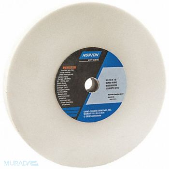 NORTON Grinding Wheel T1 6x1/2x1/2 AO 80G PK5, 1CTZ5