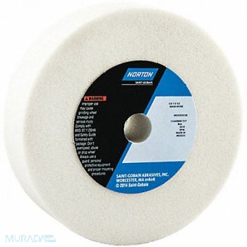 NORTON Grinding Wheel T1 4x1x1/2 AO 60G Wht PK5, 1CUA2