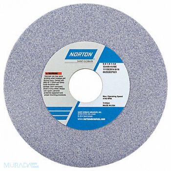 NORTON Grinding Wheel T1 6x1x1-1/4 AO 60G PK5, 1CUH7