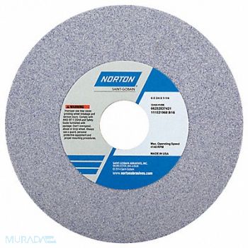 NORTON Grinding Wheel T1 6x3/4x1-1/4 AO 60G PK5, 1CUH8