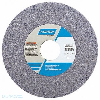 NORTON Grinding Wheel T1 6x1/2x1-1/4 AO 46G PK5, 1CUK4