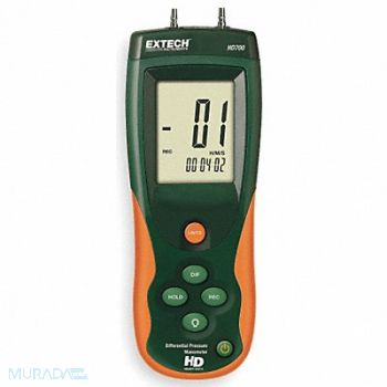 EXTECH Digital Manometer 0 psi to 2 psi, 1CWL9
