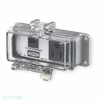 HUBBELL WIRING DEVICE-KELLEMS Access Port Power And Data NEMA 12/4, 1CXF8