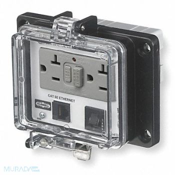 HUBBELL WIRING DEVICE-KELLEMS Access Port Power And Data NEMA 4X, 1CXG8