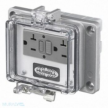 HUBBELL WIRING DEVICE-KELLEMS Access Port GFCI Power NEMA Type 4, 1CXG9