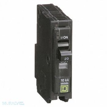 SQUARE D Circuit Breaker 20A Plug In 120/240V 1P, 1D234