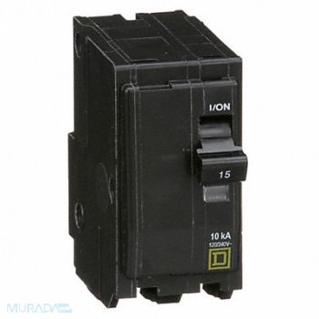 SQUARE D Circuit Breaker 15A Plug In 120/240V 2P, 1D254