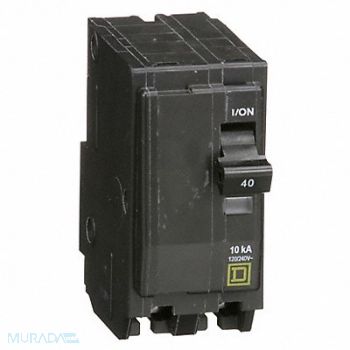 SQUARE D Circuit Breaker 40A Plug In 120/240V 2P, 1D311