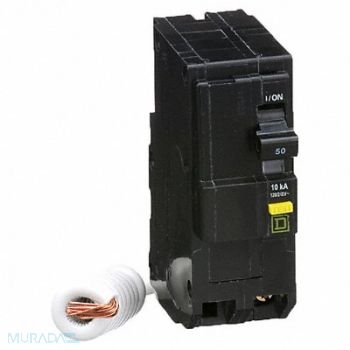 SQUARE D Circuit Breaker 50A Plug In 120/240V 2P, 1D314