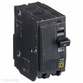 SQUARE D Circuit Breaker 60A Plug In 120/240V 2P, 1D315