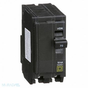 SQUARE D Circuit Breaker 70A Plug In 120/240V 2P, 1D317