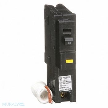 SQUARE D Circuit Breaker 20A Plug In 120V 1P, 1D343