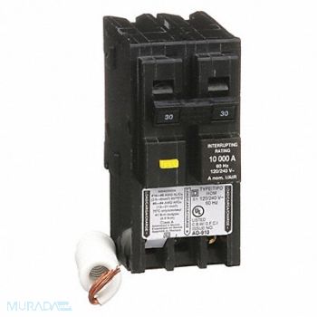 SQUARE D Circuit Breaker 30A Plug In 120/240V 2P, 1D355
