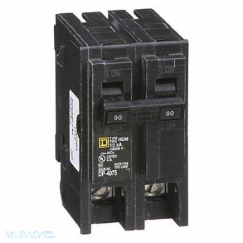 SQUARE D Circuit Breaker 90A Plug In 120/240V 2P, 1D362