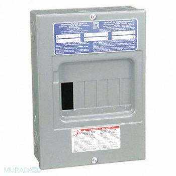 SQUARE D Load Center 100A Lug 1 Phase 6 Spaces, 1D521