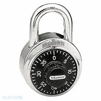 MASTER LOCK Combination Padlock 2 in Round Silver, 4T103