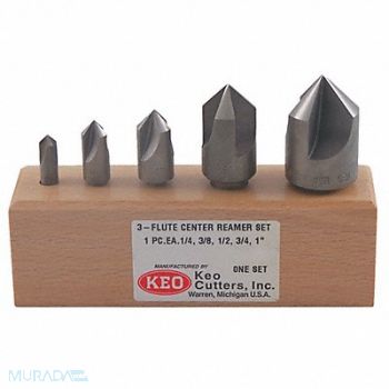 KEO Countersink Set 5 PC 3 FL 120 Deg HSS, 4FVU8