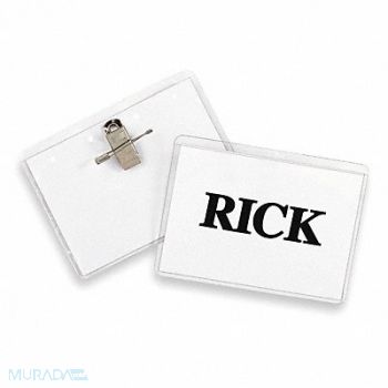 C-LINE PRODUCTS Name Badges Pin/Clip Badges PK50, 1DNR1