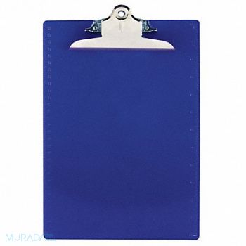 SAUNDERS Clipboard Letter Size Plastic Blue, 1DNT8