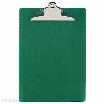 SAUNDERS Clipboard Letter Size Plastic Green, 1DNT9