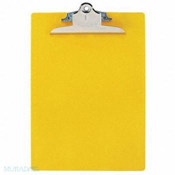 SAUNDERS Clipboard Letter Size Plastic Yellow, 1DNU1