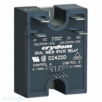 CRYDOM Dual Solid State Relay In 4 to 15VDC 40, 1DTH3