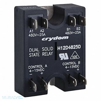 CRYDOM Dual Solid State Relay In 4 to 15VDC 40, 1DTH5