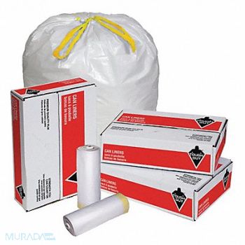 TOUGH GUY Trash Bag 20 to 30 gal White PK150, 1DZE5