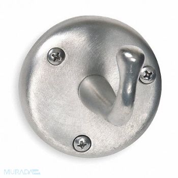 GRAINGER APPROVED Bathroom Hook SS Satin 3 in W, 1ECL8