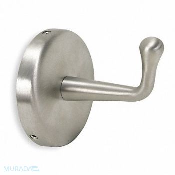 GRAINGER APPROVED Bathroom Hook SS Satin 3 in W, 1ECN4