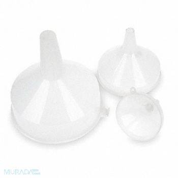 WESTWARD 3-Pc. Funnel Set Plastic, 1EKF3