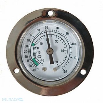 GRAINGER APPROVED Analog Panel Mt Thermometer -40 to 120F, 1EPE4