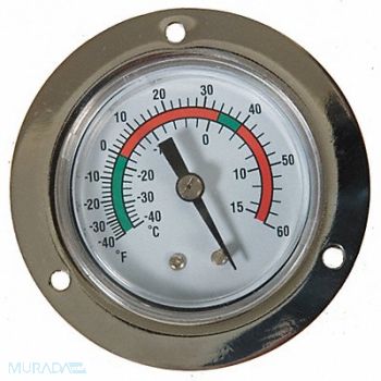 GRAINGER APPROVED Analog Panel Mt Thermometer -40 to 60F, 1EPE9