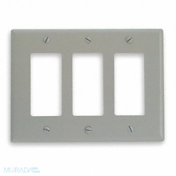 EDWARDS SIGNALING Triple Gang Faceplate H 5 x W 6 3/4 In, 1EXY9