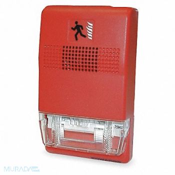 EDWARDS SIGNALING Chime Strobe Red H 27/32 x L 4 1/2 In, 1EYA6