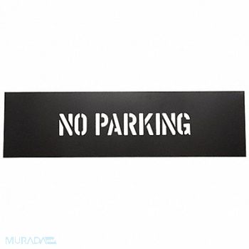 GRAINGER APPROVED Safety Stencil No Parking PVC Plastic, 1F122