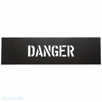 GRAINGER APPROVED Safety Stencil Danger PVC Plastic, 1F124