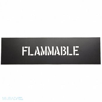 GRAINGER APPROVED Safety Stencil Flammable PVC Plastic, 1F127