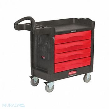 RUBBERMAID COMMERCIAL PRODUCTS Trade Cart/Service Bench Black 500 lb., 1FD41