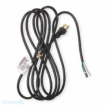 POWER FIRST Power Cord 5-15P SJT 12 ft Blk 13A 16/3, 1FD89
